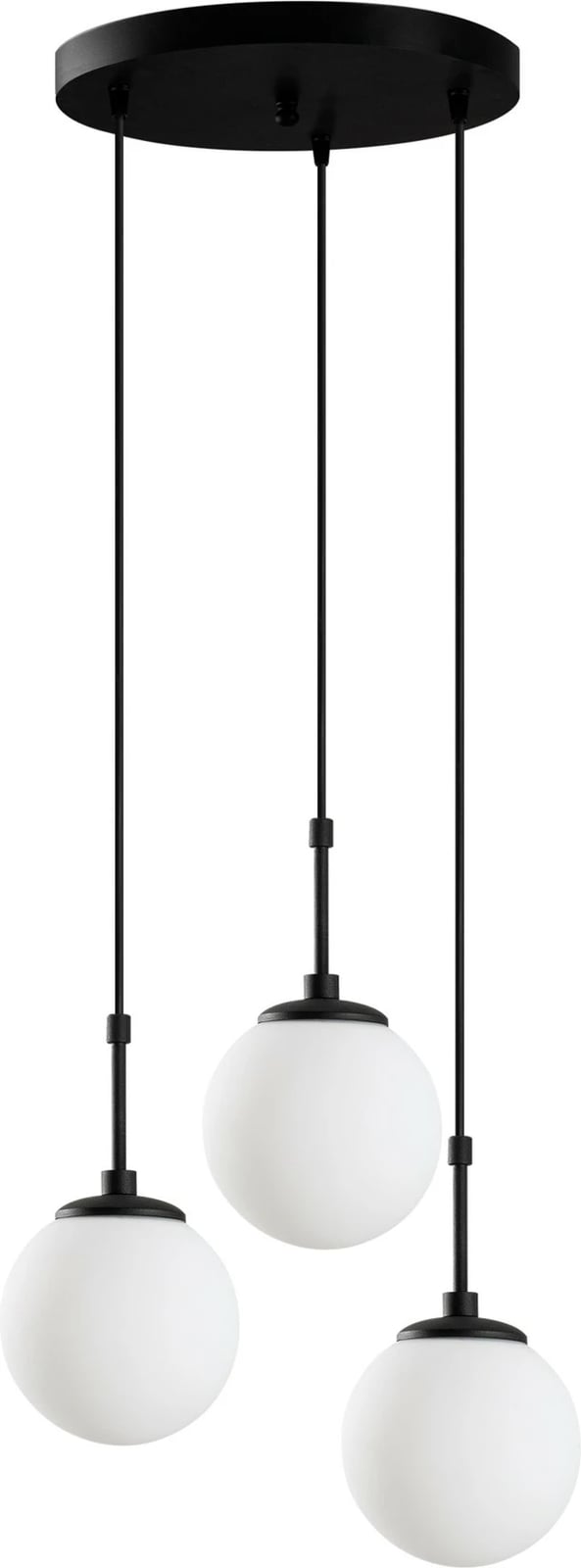 Llambë tavani Opviq Orbital, trup metalik, e zezë, 36x36x115cm