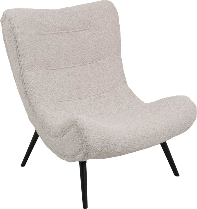 Karrige boucle, ngjyrë bezhë, 97x80x100cm