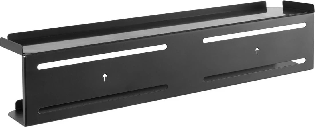 Raft murale/mbas TV, Maclean, MC-904, 2-në-1 me dy nivele, ngarkesë 2 kg, e zezë