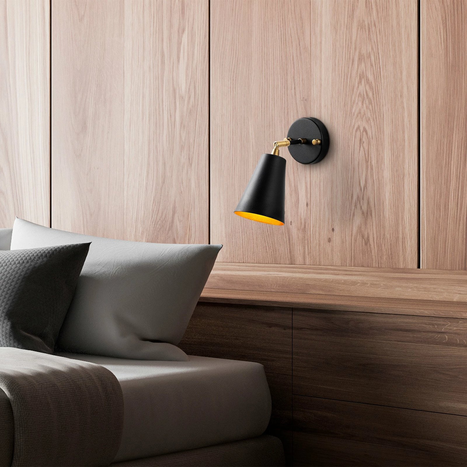 Llambë muri Opviq, Evander - 13191, e zezë dhe ari Llambë muri Opviq, Evander - 13191, e zezë dhe ari