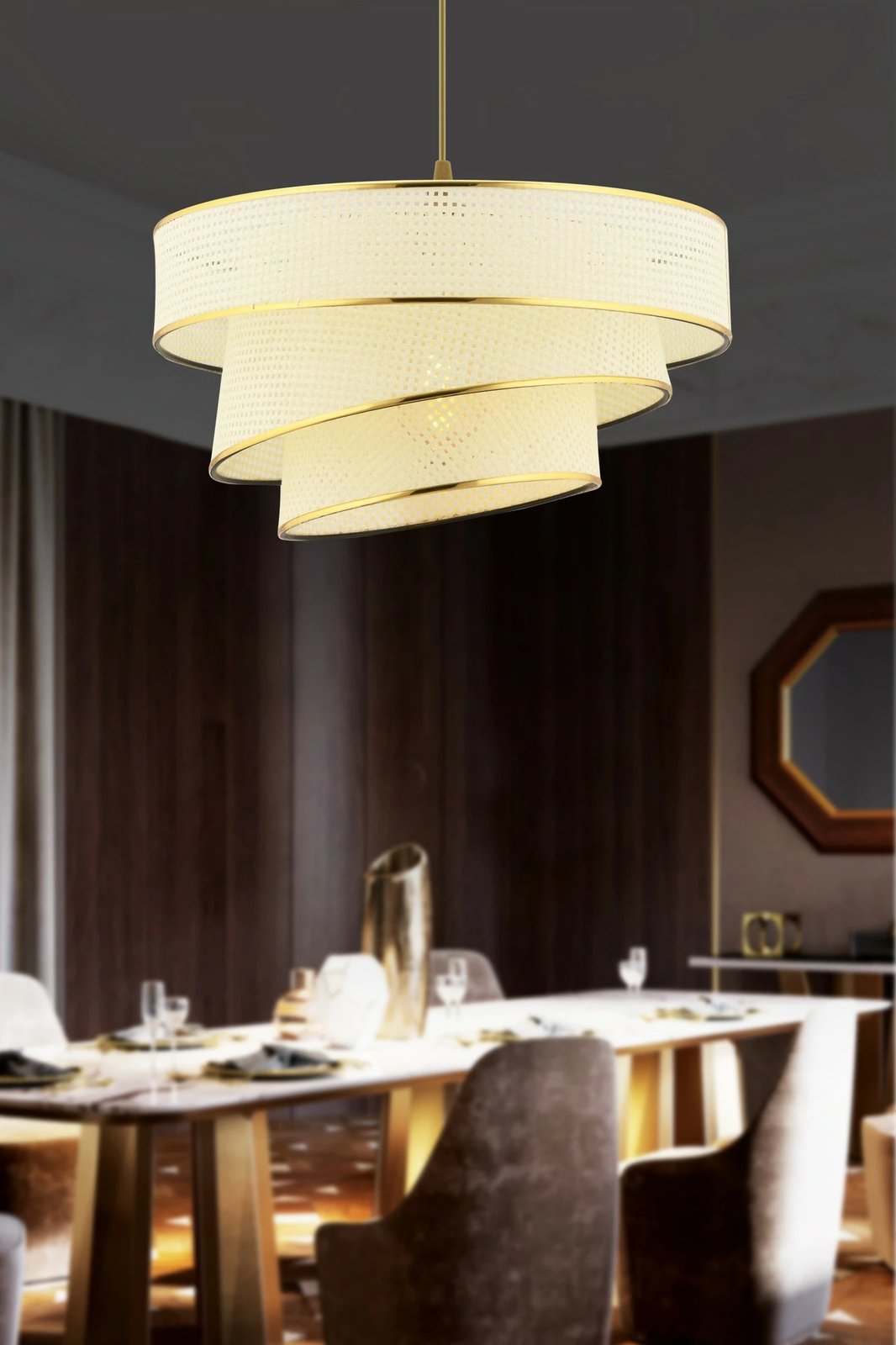 Llambë tavani Opviq Couper Hazeran, e bardhë, ari