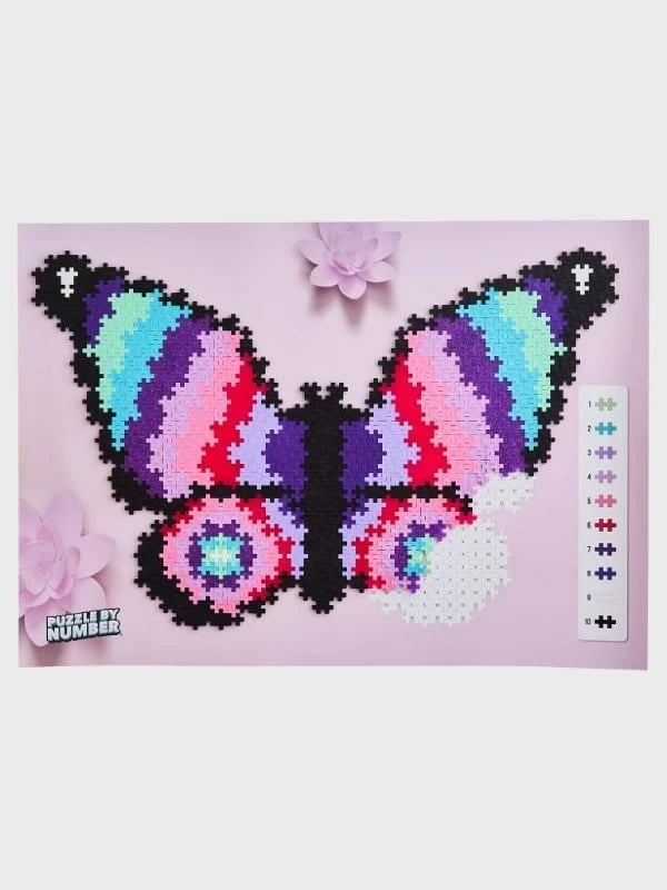 Puzzle bllokësh Plus-Plus Butterfly 800 copë, Shumëngjyrësh