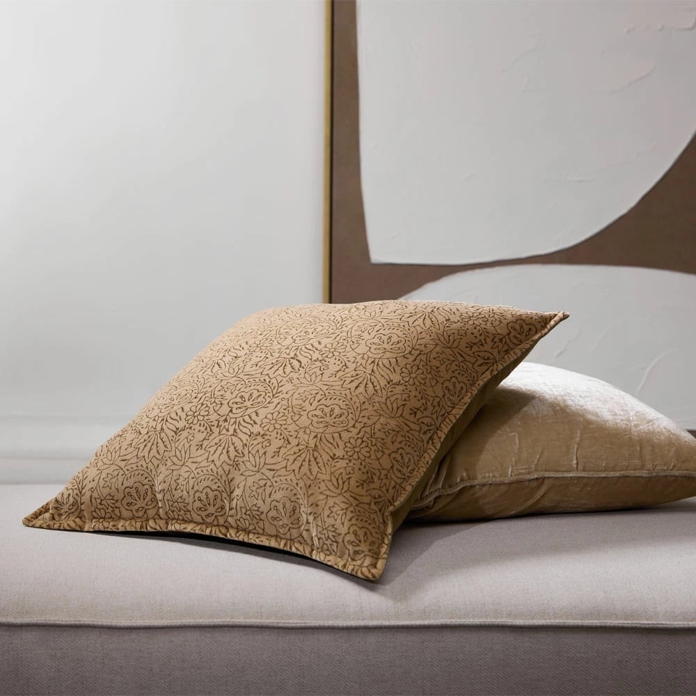 Jastëk dekorativ Lava Smoke, pambuk, viskozë, bezhë, 50x50cm