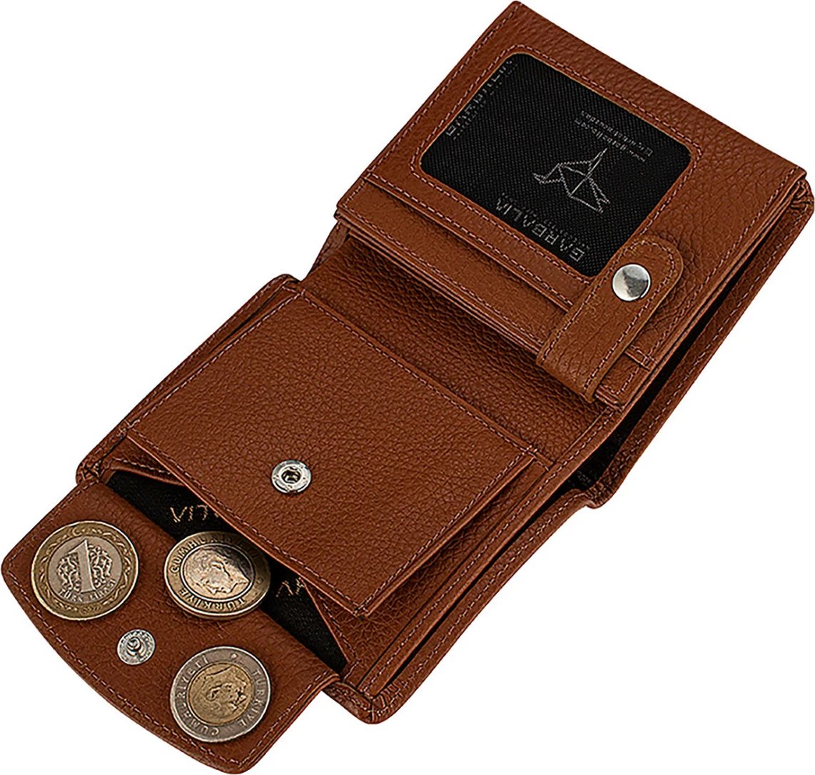 Portofol për burra, lëkurë natyrale, ngjyrë tan, Zoozie Bags, Kanada