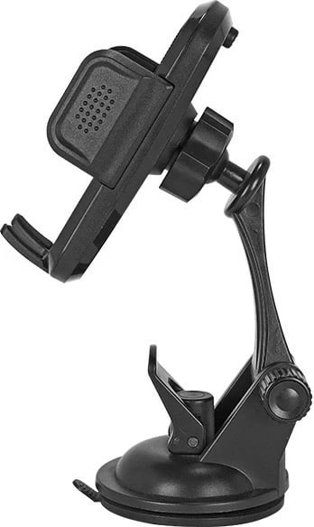 Mbajtës telefoni për veturë, Tracer U07, gjerësi 55–98 mm (deri 7"), krah 110 mm, thithëse silikoni, rrotullim 360°, e zezë