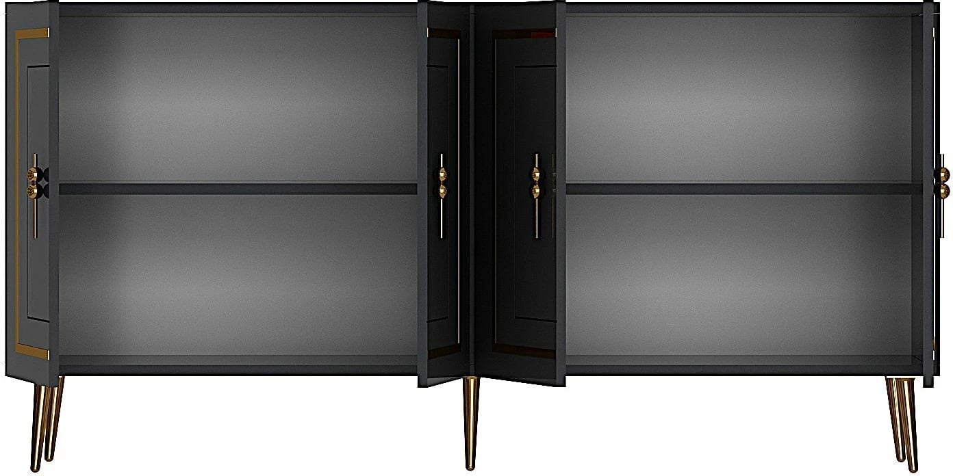 Konsol Skye Decor, anthracite, gold, Piero KB150