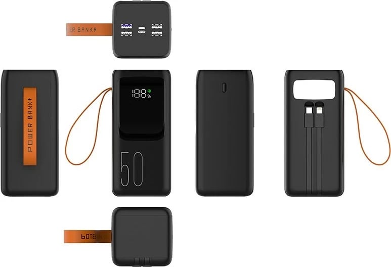 Power bank Tracer VOUGE-5, 50000 mAh, Ekran LCD, i zi
