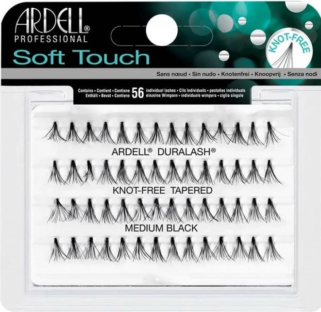 Cluster për qerpikë Ardell Soft Touch Knot-Free Medium Black 56 copë