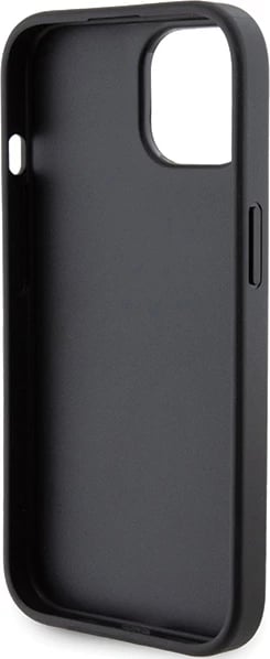 Mbështjellës Karl Lagerfeld Gripstand Saffiano Karl&Choupette Pins për iPhone 15 Plus / 14 Plus, i zi