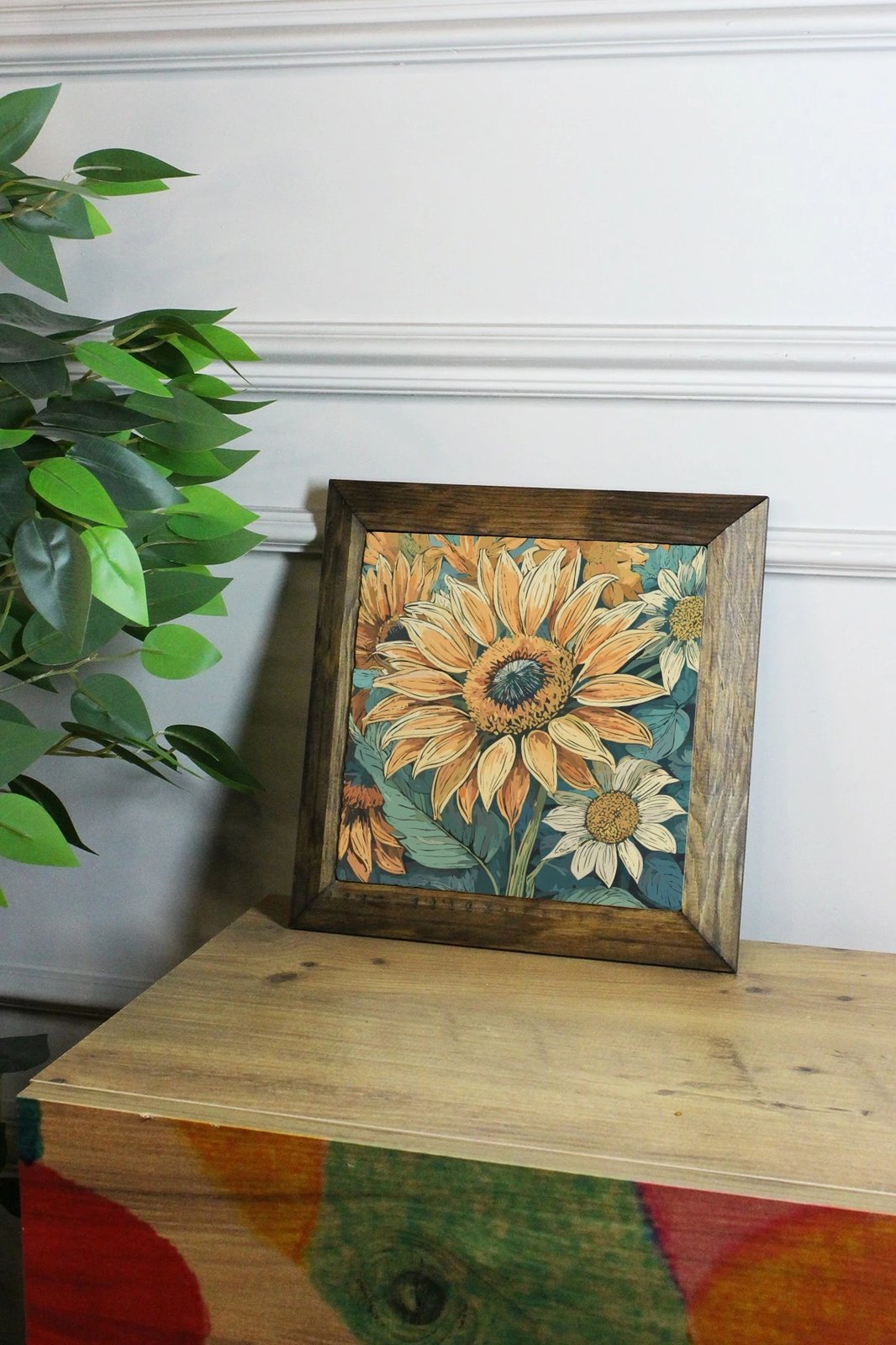 Pikturë dekorative me kornizë, shumëngjyrëshe, Ersytastablo14 - 16, 15.5x15.5cm