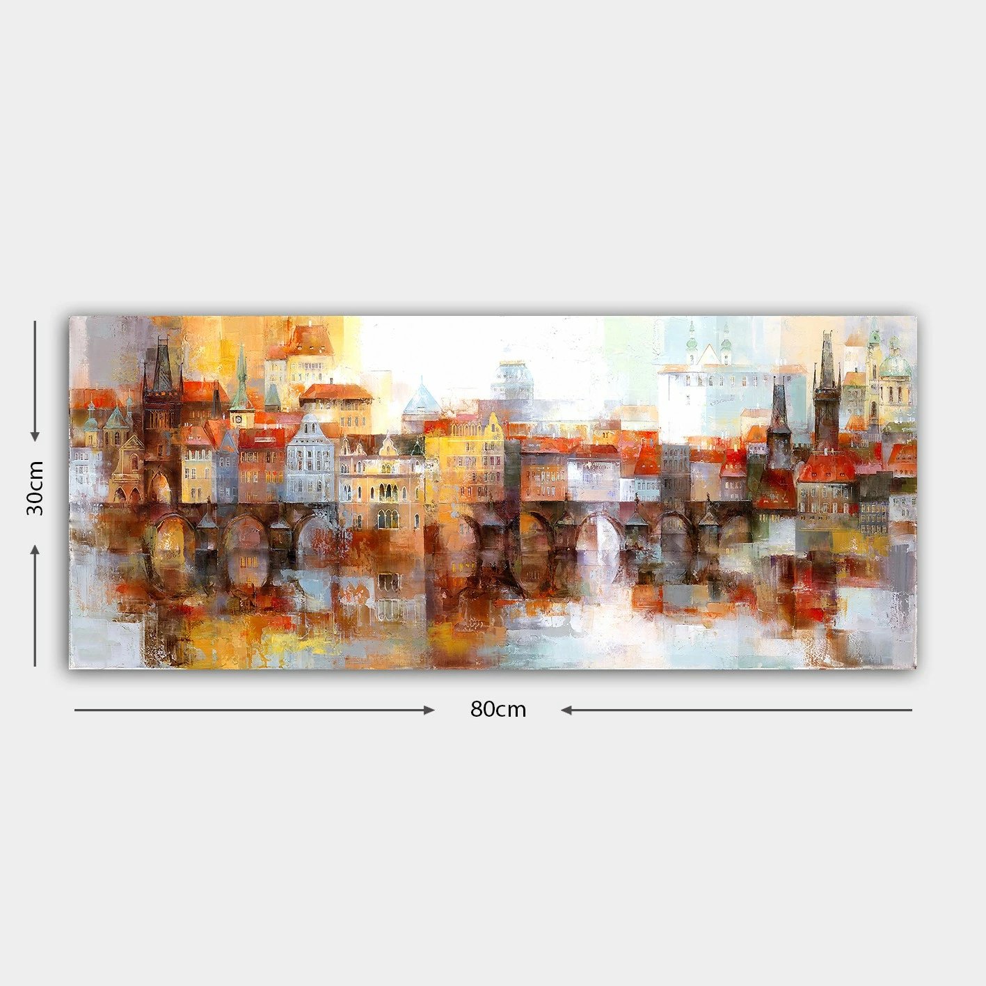 Pikturë dekorative në kanavacë, shumëngjyrëshe, YTY739130269_3080, 30x80cm