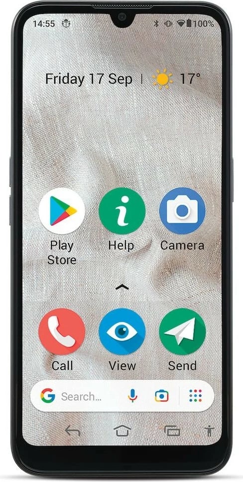 Celular Doro 8100 Plus, 6.1", 2 GB RAM, 32 GB, Android 11 Go, Gri