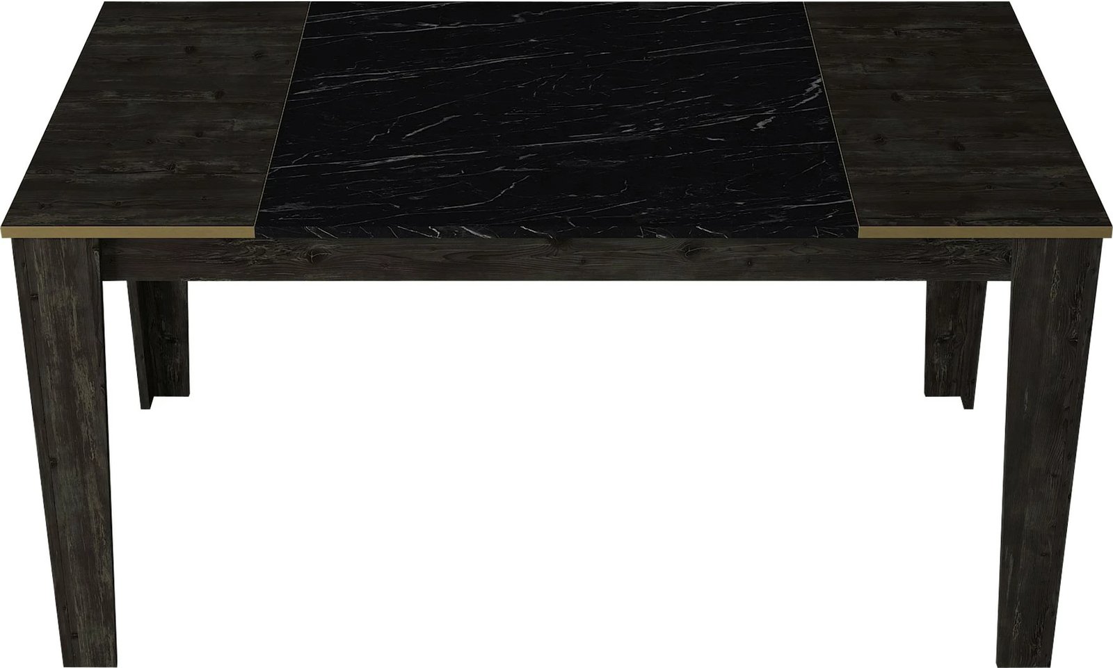 Tavolinë ngrënieje Skye Decor, Veyron, e zezë dhe ari