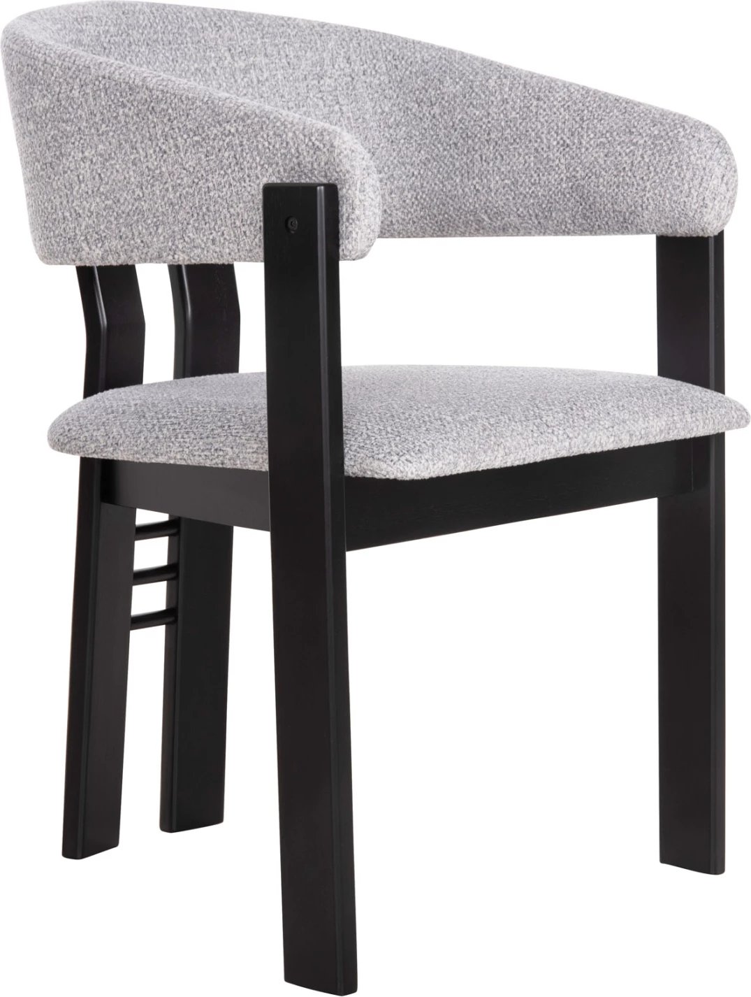 Karrige për ngrënie ZARRA FH9970.02 dru gome ngjyrë zezë-gri e lehtë 55,5x59x81,5Hcm., set prej 2 copë