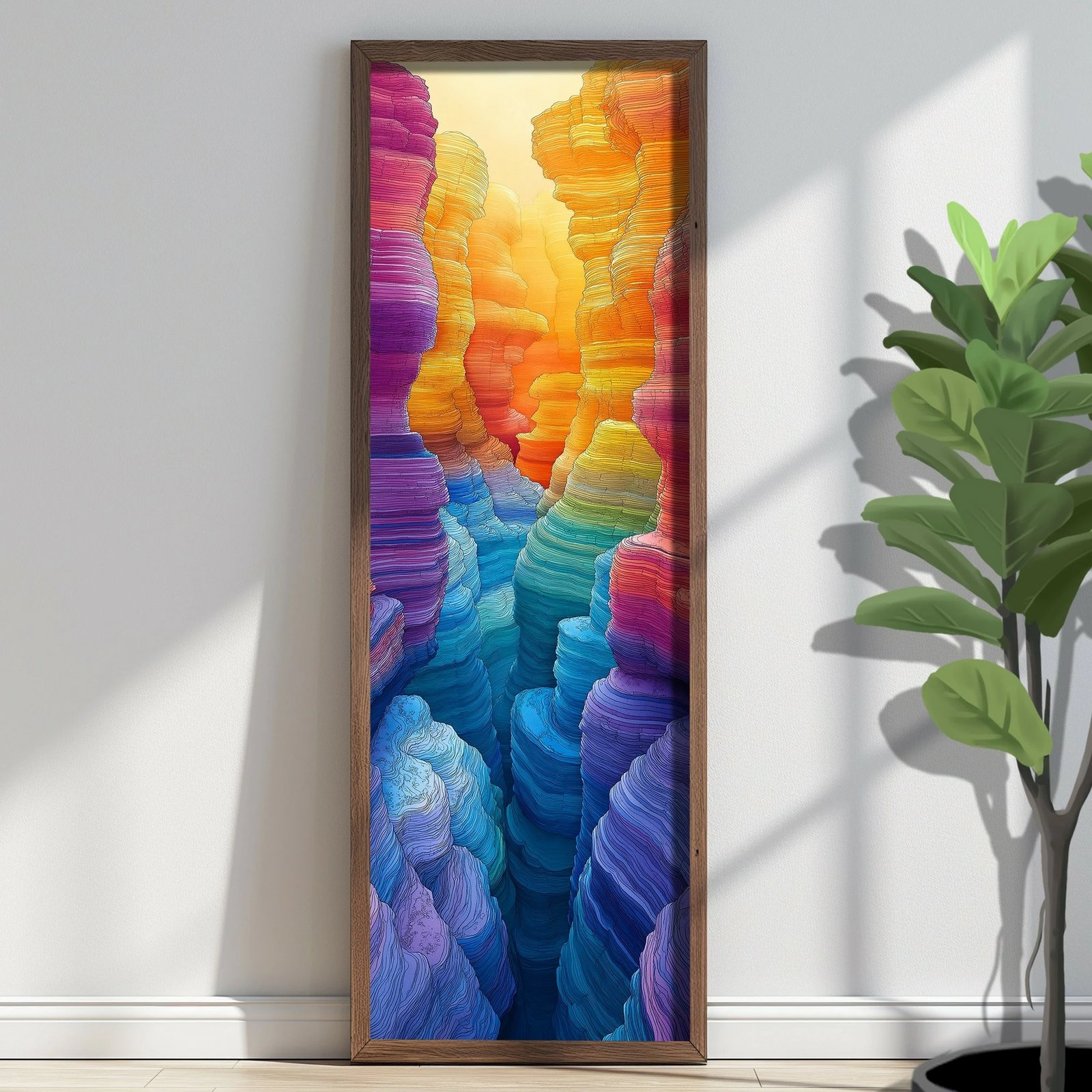 Pikturë dekorative me kornizë, MDF, shumëngjyrëshe, Wallity, EMR070