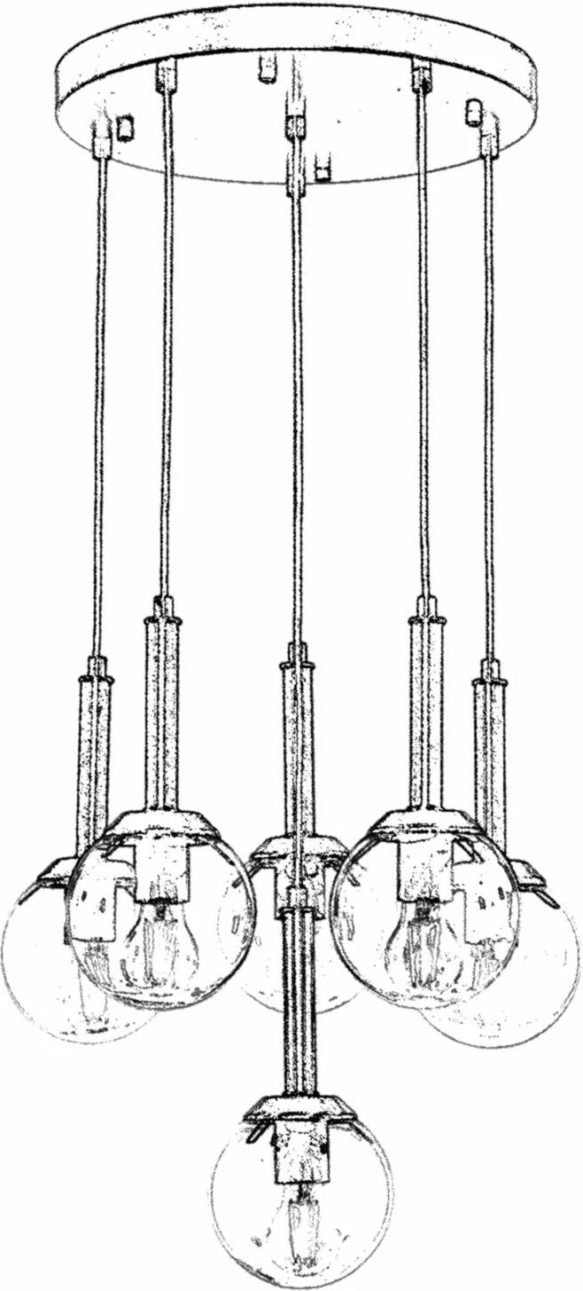 Llambadar industrial Opviq, AV-1781-6ET, ngjyrë antike