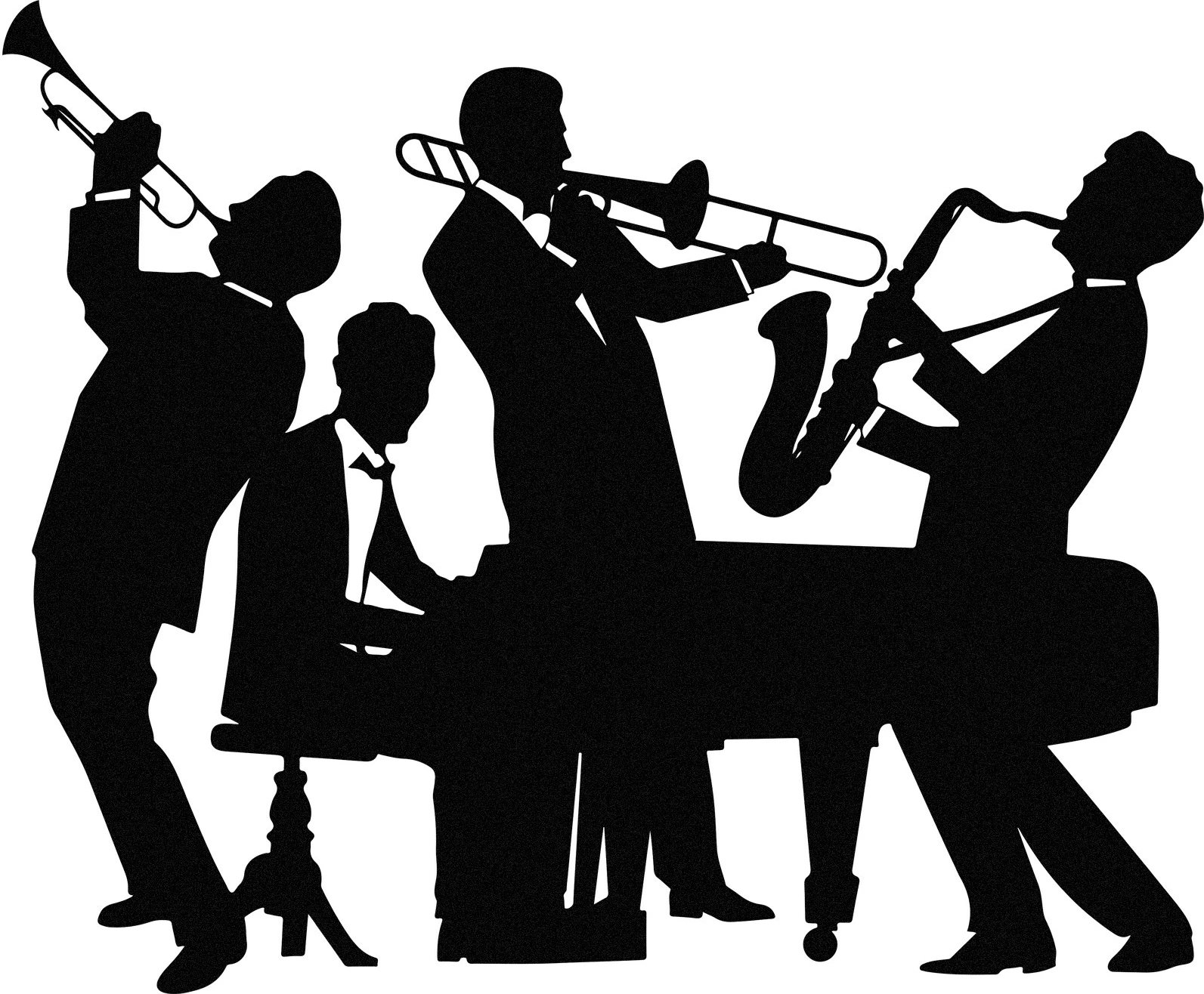 Aksesor dekorativ metalik për mur, Titanic Jazz, Wallity, ngjyrë e zezë