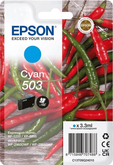 fishek bojë Epson 503 C13T09Q24010 3.3 ml 165 faqe cyan