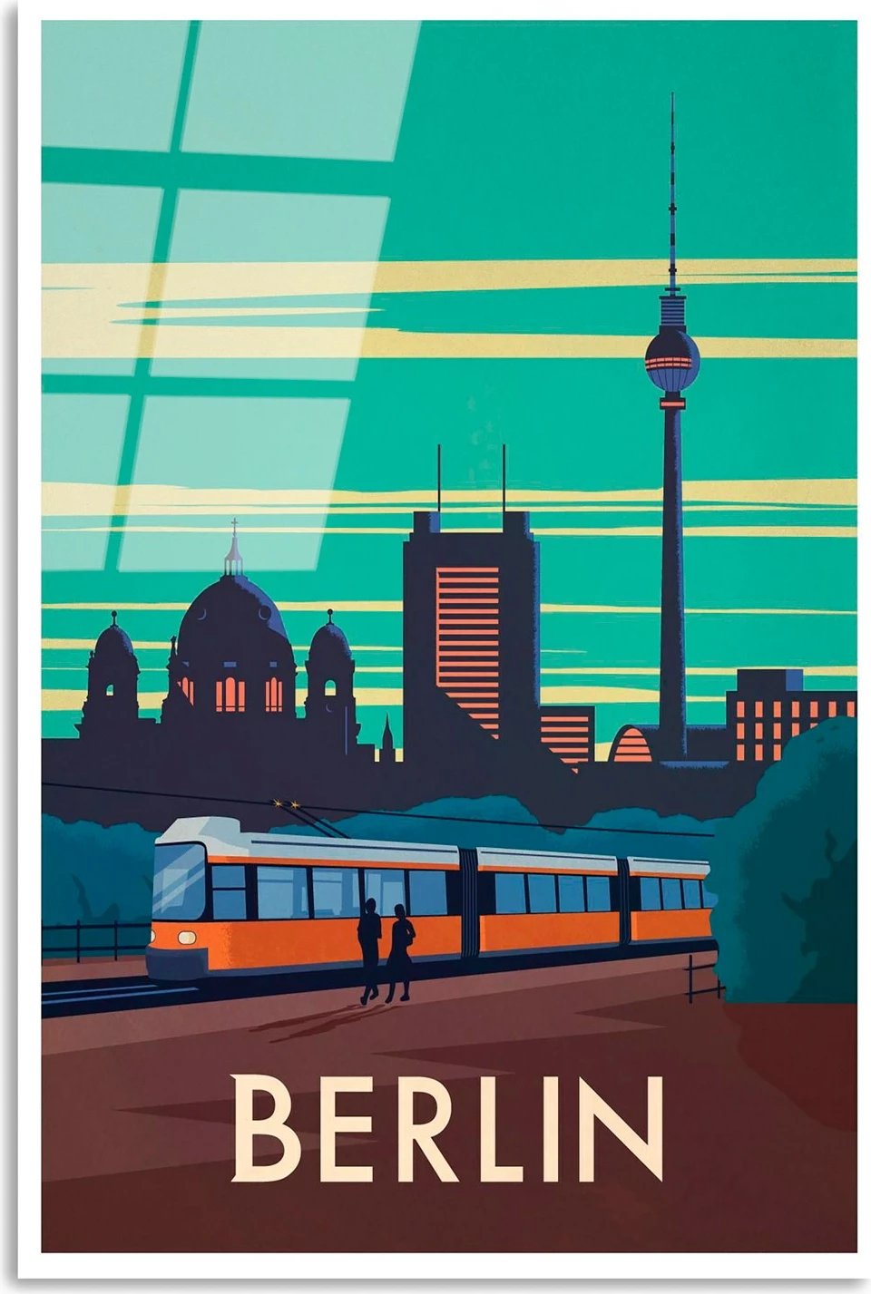 Pikturë dekorative prej xhami të temperuar, Wallity, UV-1004, 30x45cm