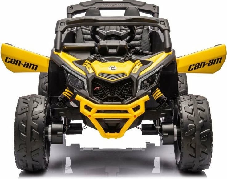 veturë elektrike për fëmijë, BABY MIX, Buggy Hornet, 12V 4.5Ah, 2x25W, MP3/USB/SD/Bluetooth me telekomandë, drita LED, rrota EVA, sedilje lëkure, e verdhë