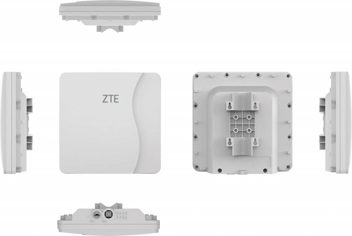 Router ZTE MF258 PRO me WiFi6, 4 antena, i bardhë, set ODU & IDU