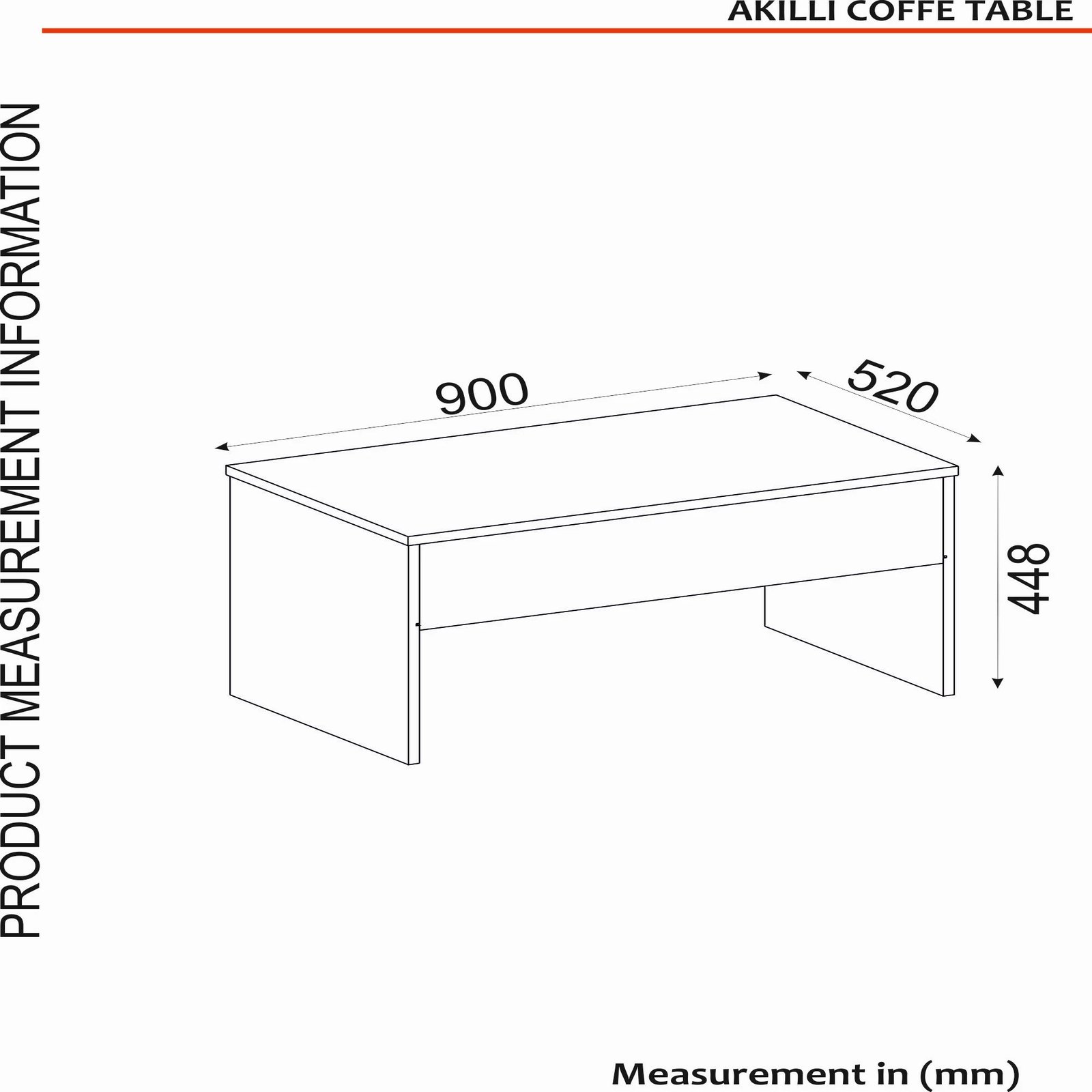 Tavolinë për kafe, ngjyrë travertine, Skye Decor, Akilli