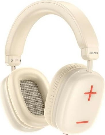 Kufje wireless AWEI AT6, Bluetooth 5.3, Stereo, Mikrofon, Bezhe