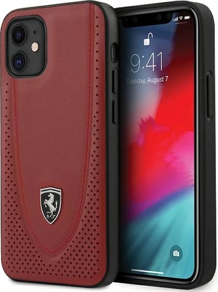 Mbështjellës Ferrari FEOGOHCP12SRE për iPhone 12 mini 5.4", Off Track Perforated, Kuq