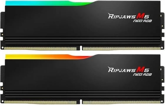RAM Memorje G.SKILL Ripjaws M5 RGB, DDR5, 32GB (2x16GB), 6000MHz, CL28, e zezë, set