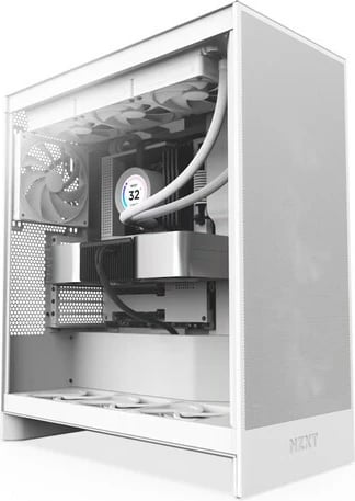 Kasë NZXT H7 Flow, Midi Tower, xham i temperuar, e bardhë Kasë NZXT H7 Flow, Midi Tower, xham i temperuar, e bardhë