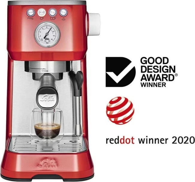 Makine ekspresi Solis Barista Perfetta Plus SOL98019, e kuqe