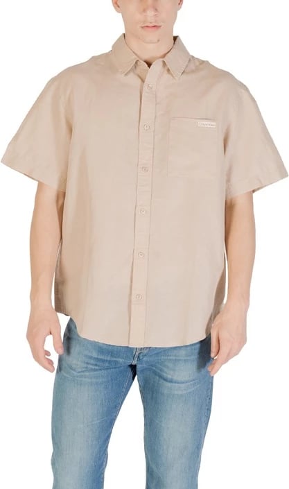 Këmishë Calvin Klein Jeans meshkuj, beige