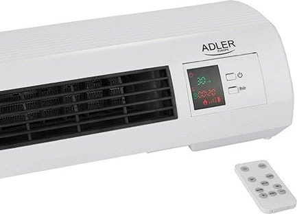 Ngrohës me ventilator Adler AD 7714, 2200 W, për mure, i bardhë