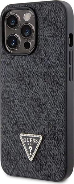 Mbështjellës Guess GUHCP13LP4TDSCPK për iPhone 13 Pro / 13, Crossbody 4G Metal Logo, i zi me rrip