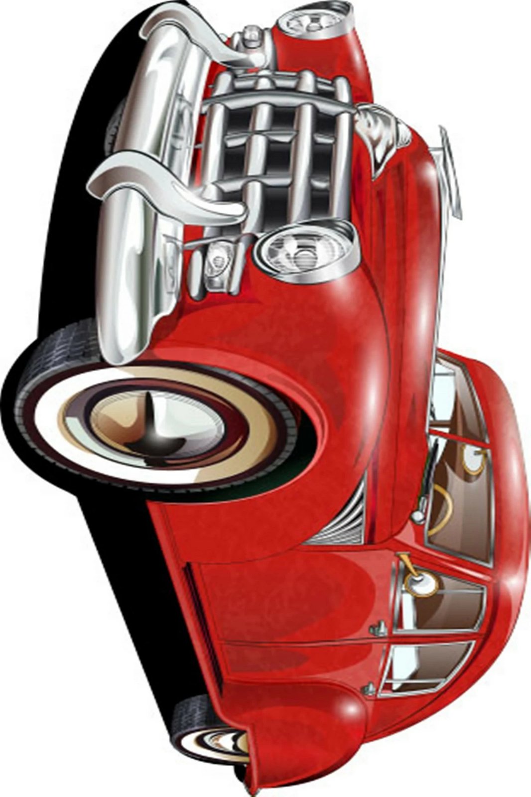 Qilim multingjyrësh me veturë të kuqe, Conceptum Hypnose, ELS573, 180x280cm