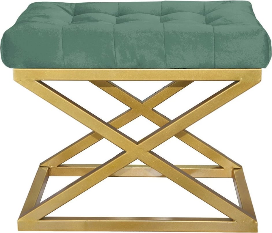 Puf Atelier del Sofa, ngjyrë ari dhe e gjelbër, Capraz v2