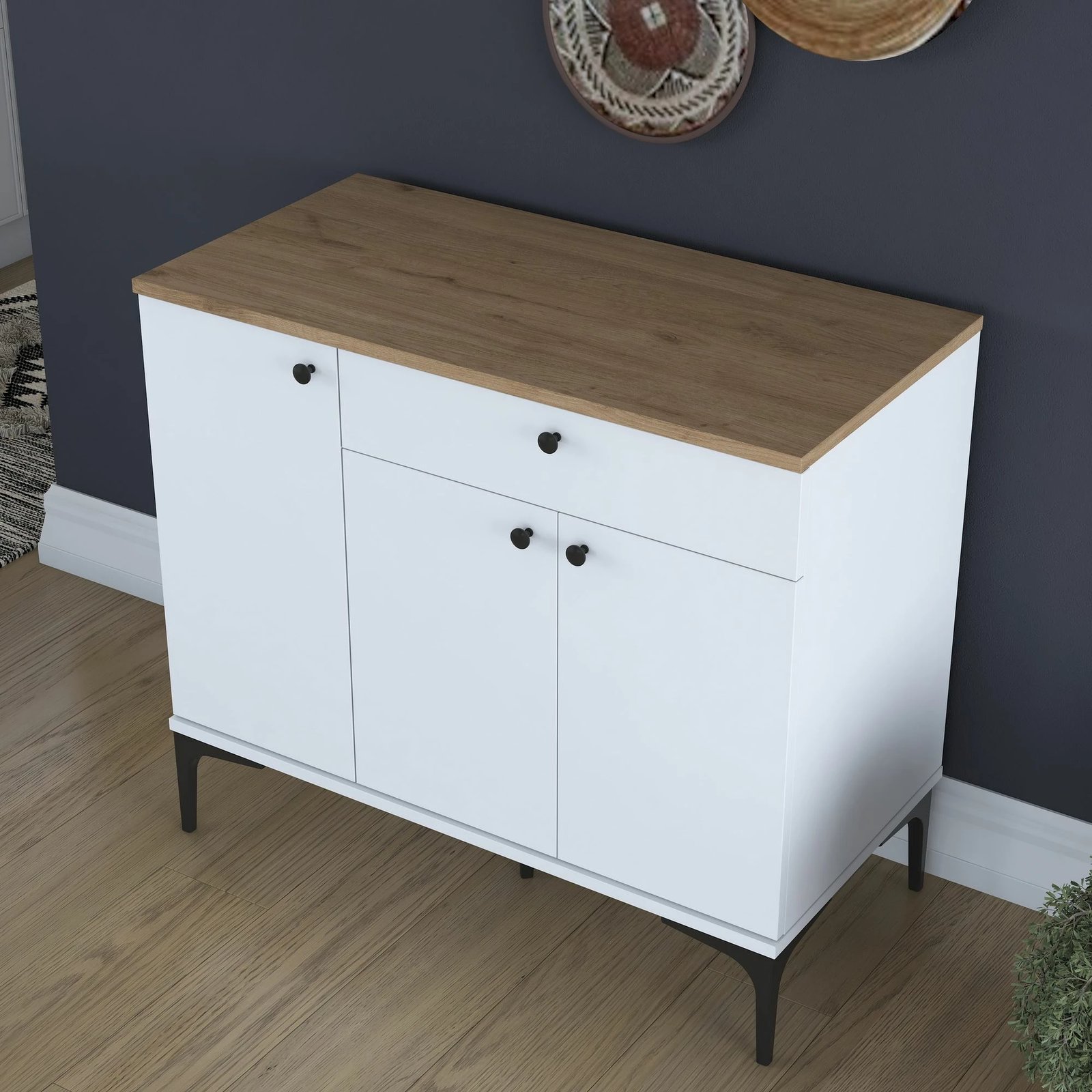 Stendë për kafe Skye Decor, JE194 - 3803, ngjyrë arrë dhe e bardhë