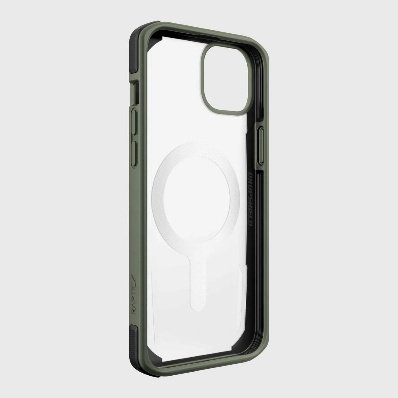 Mbështjellës Raptic X-Doria Secure Case për iPhone 14 Plus me MagSafe, i gjelbër