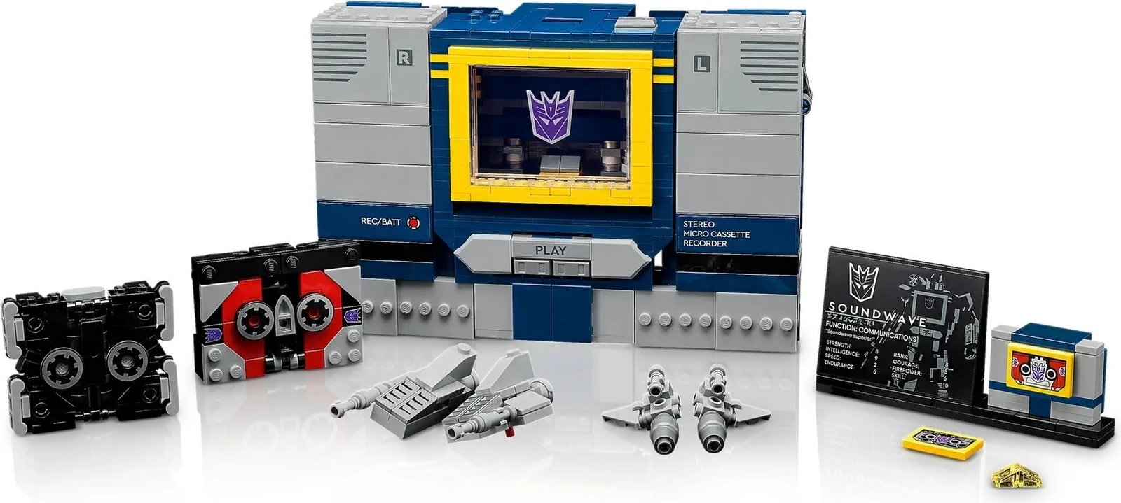 Set LEGO ICONS Transformers Soundwave 10358, për të rritur, 1508 pjesë