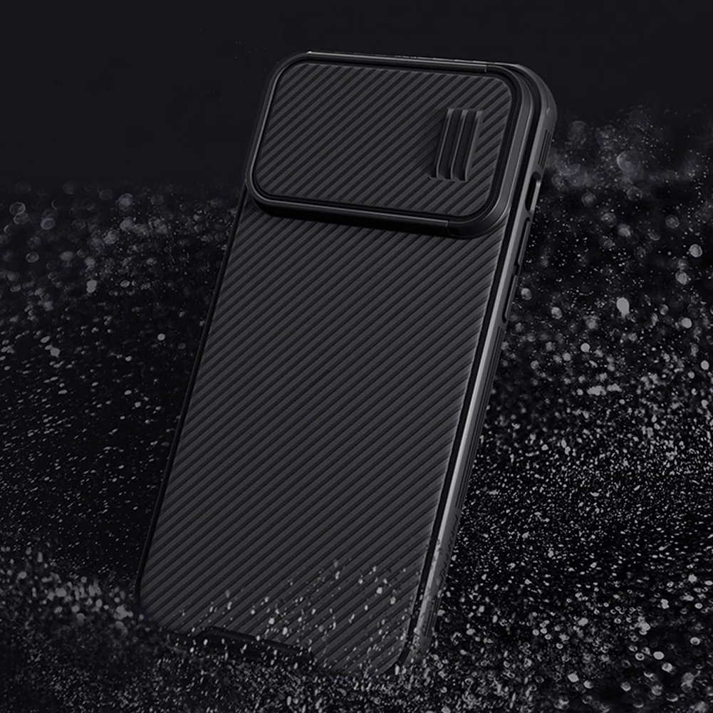 Mbështjellës Nillkin CamShield S Case për iPhone 14 Pro Max, me mbrojtës kamere, i zi