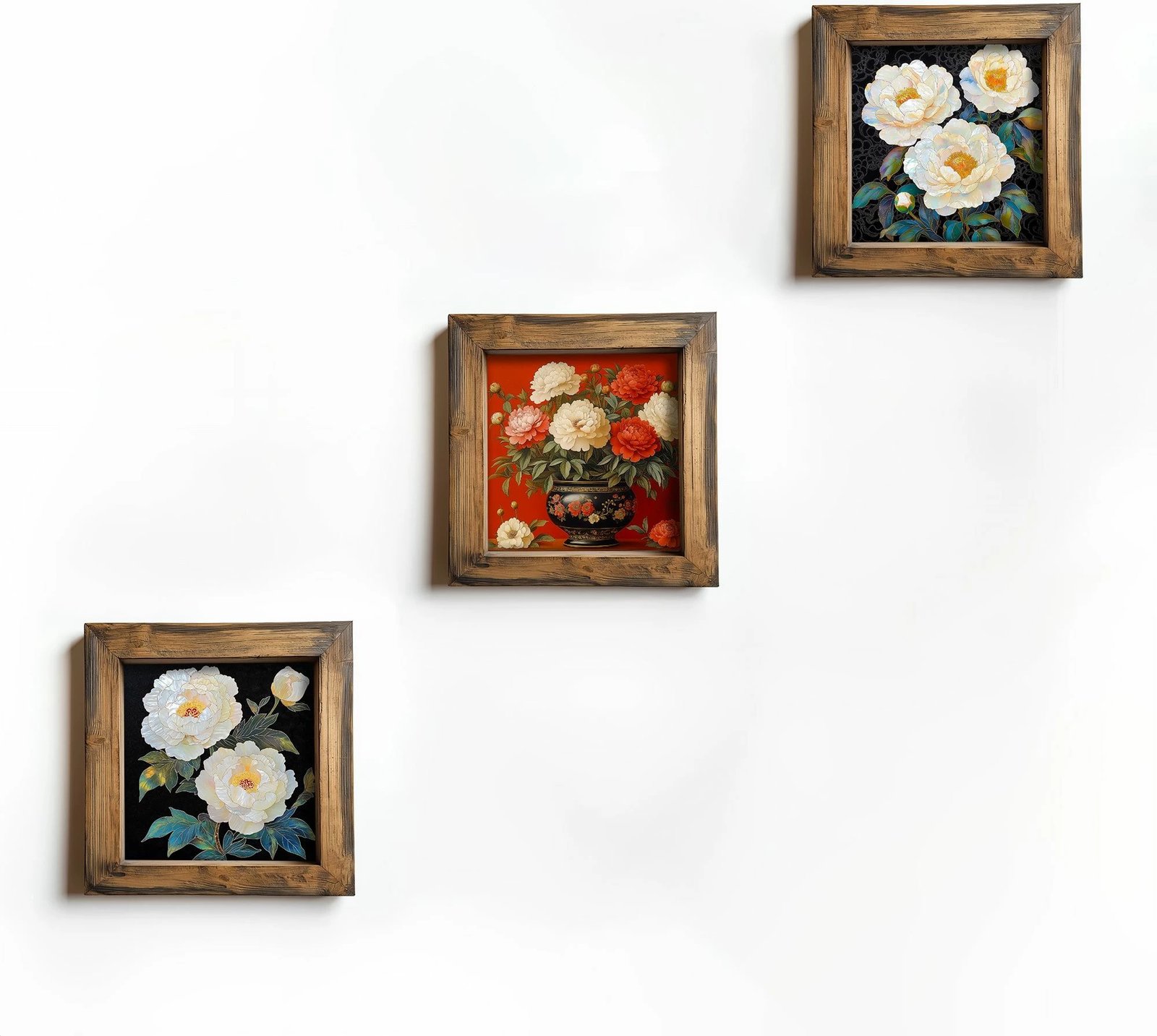 Pikturë dekorative me kornizë, MDF, 3 copë, Wallity, UKZM069