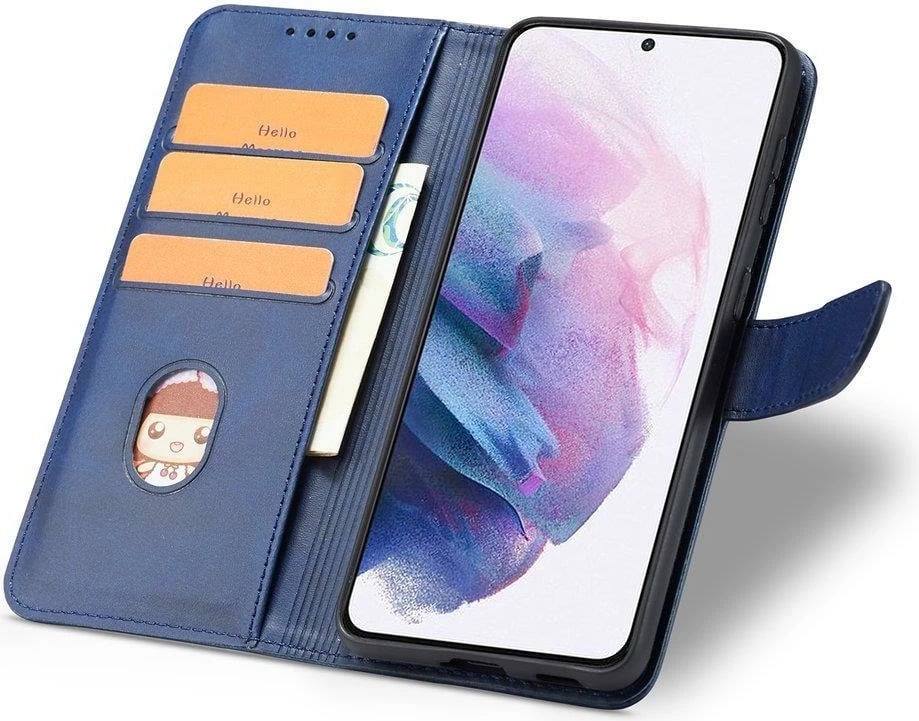 Mbështjellës Hurtel Magnet Case Elegant për Samsung Galaxy S22+, me kapak, kaltër Mbështjellës Hurtel Magnet Case Elegant për Samsung Galaxy S22+, me kapak, kaltër