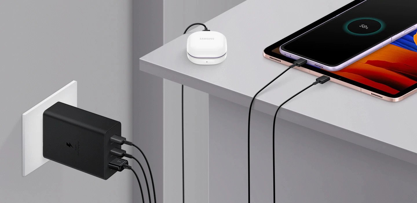 Karikues muri Samsung EP-T6530NBEGEU, 65W, 2x USB-C, 1x USB-A, i zi