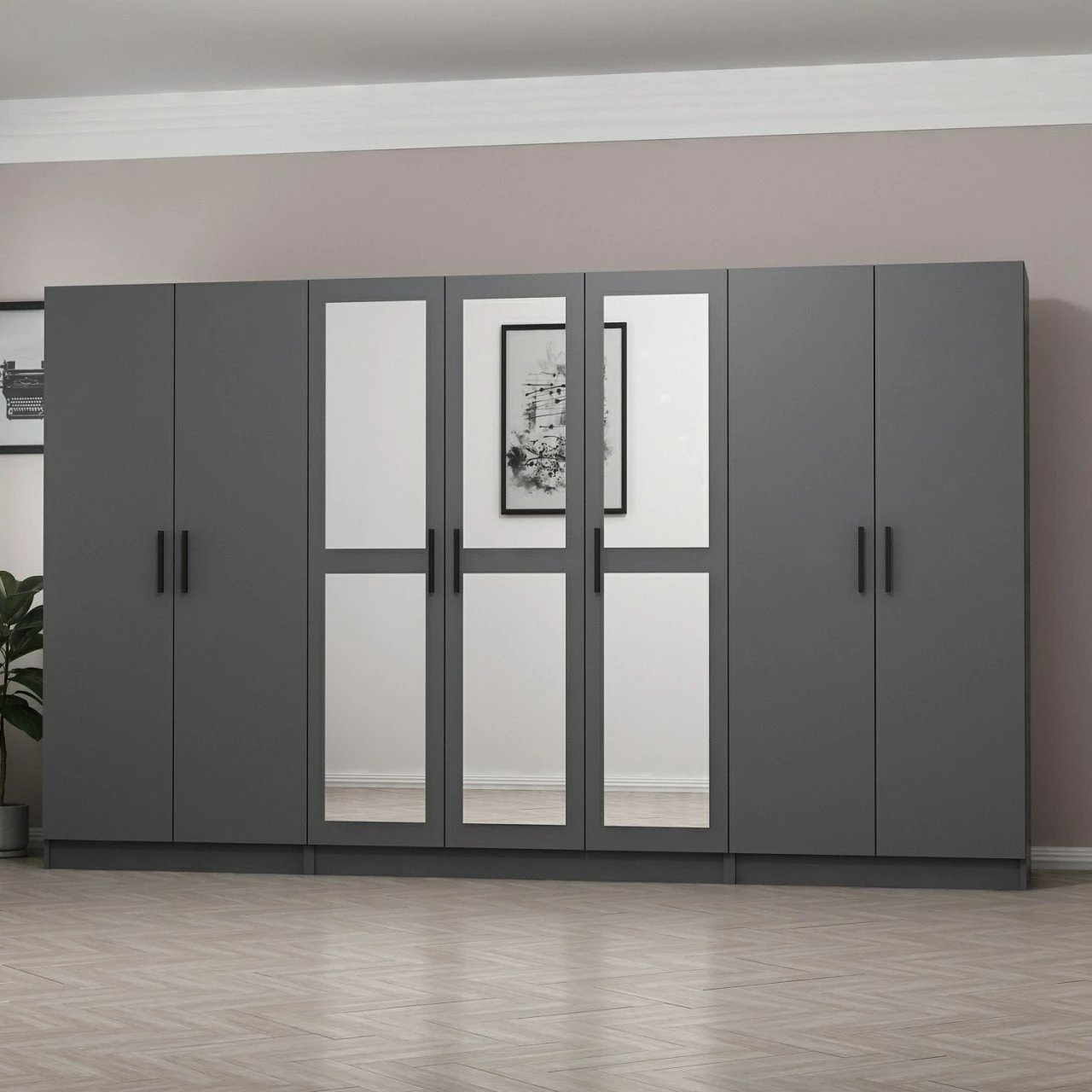 Dollap Skye Decor, anthracite, 315x190x52cm