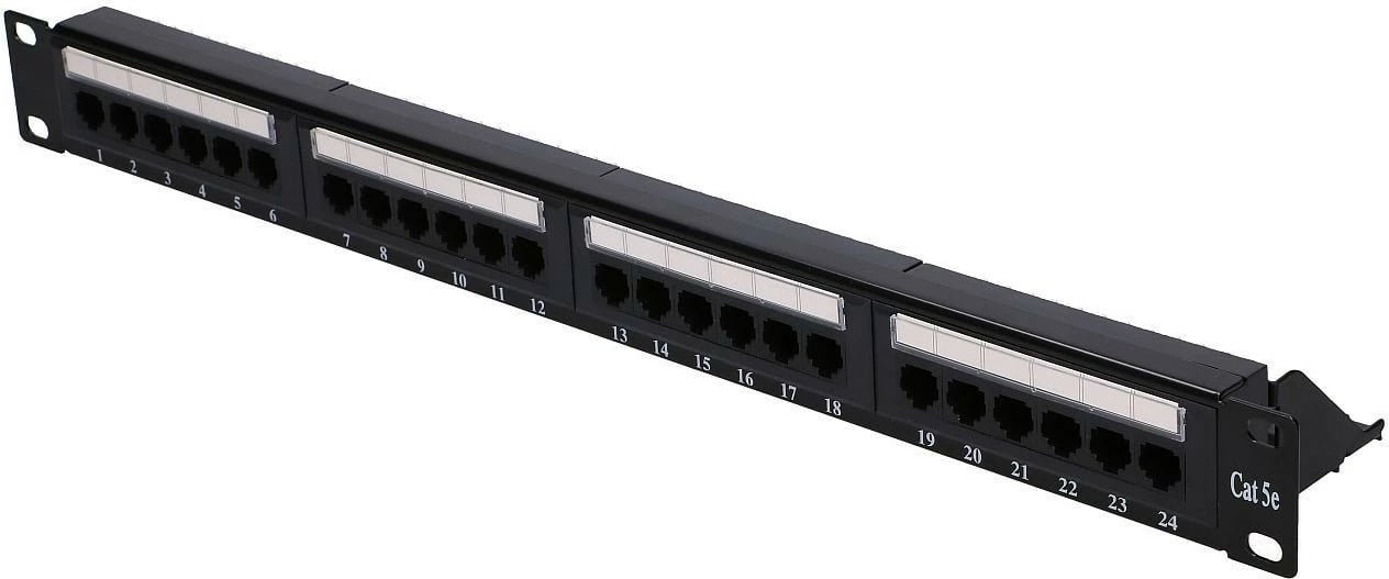 Patch panel Extralink EX.9809, CAT 5e, 24 porta, 1U, i zi