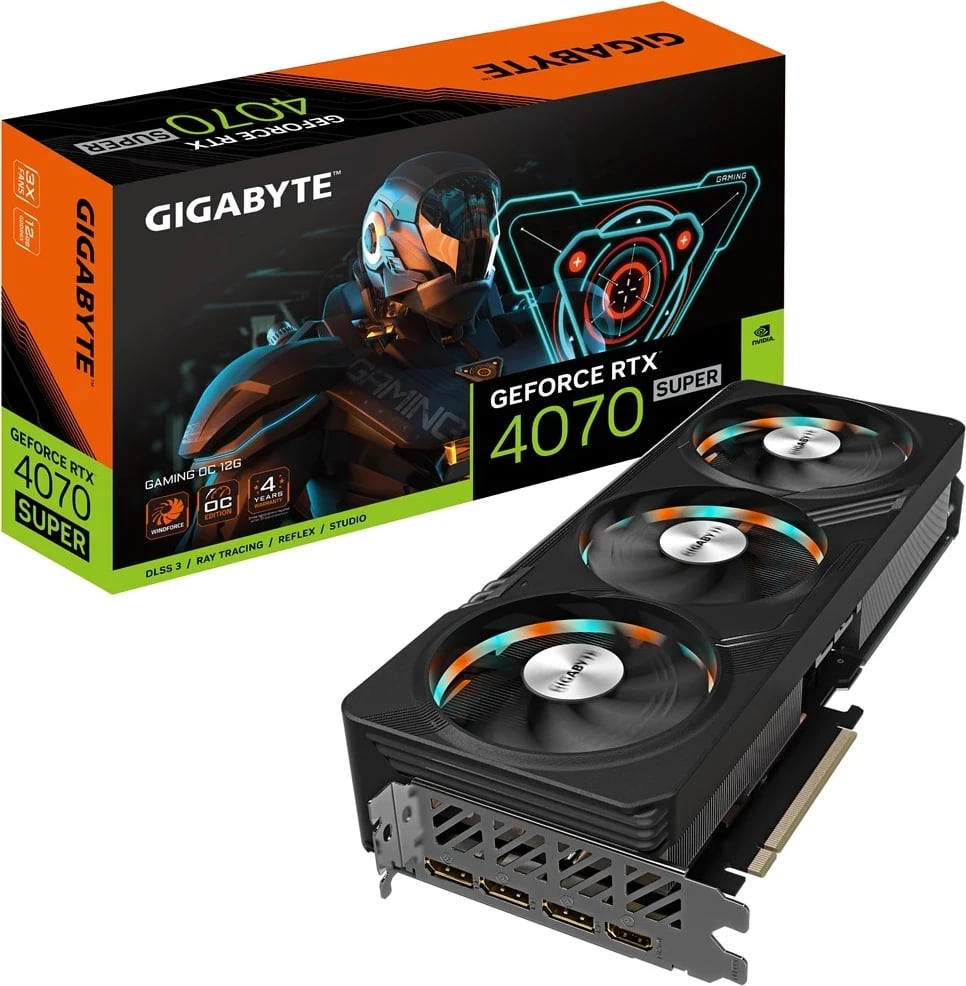 Kartelë grafike GIGABYTE VGA NVIDIA GeForce RTX 4070 SUPER GAMING OC, 12GB, GDDR6X Kartelë grafike GIGABYTE VGA NVIDIA GeForce RTX 4070 SUPER GAMING OC, 12GB, GDDR6X