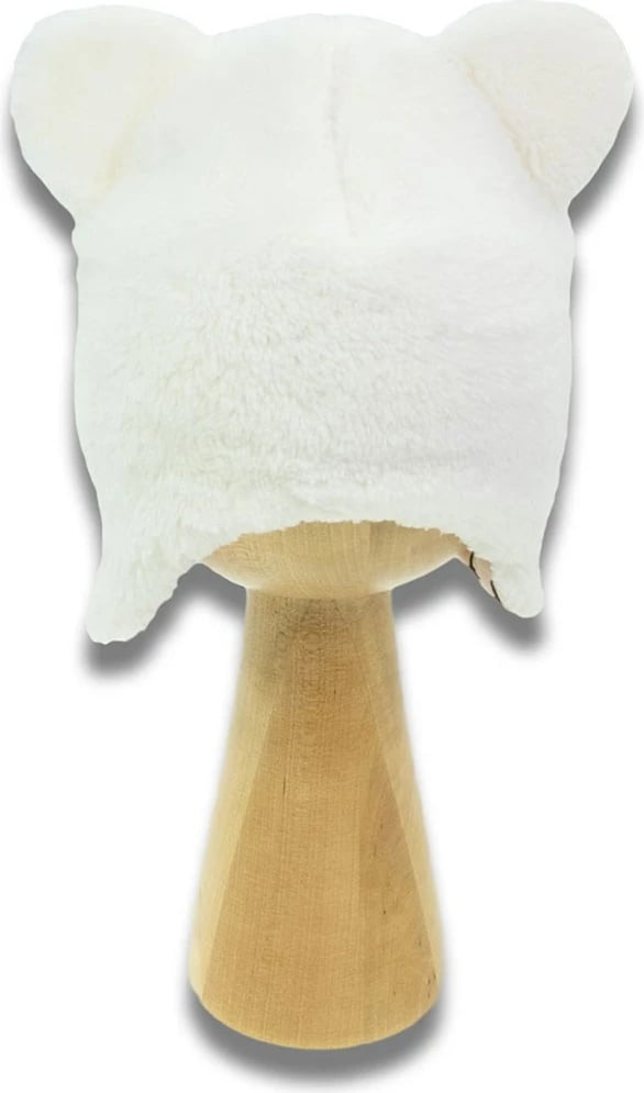 Kapelë dimri bebe, Nicol Bambi, madhësia 92/98, dy-shtresore me mbulim të veshëve, e bardhë