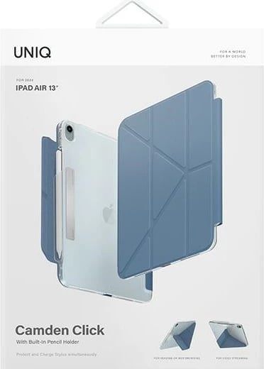 Mbështjellës UNIQ Camden Click për iPad Air 13" (2024), Kaltër