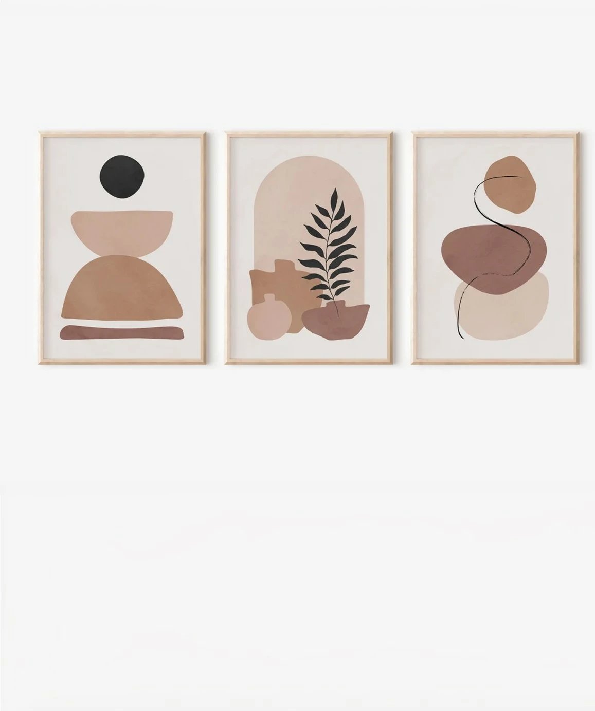 Set pikturash dekorative me kornizë (3 copë), Wallity, 3Dartsohoset50