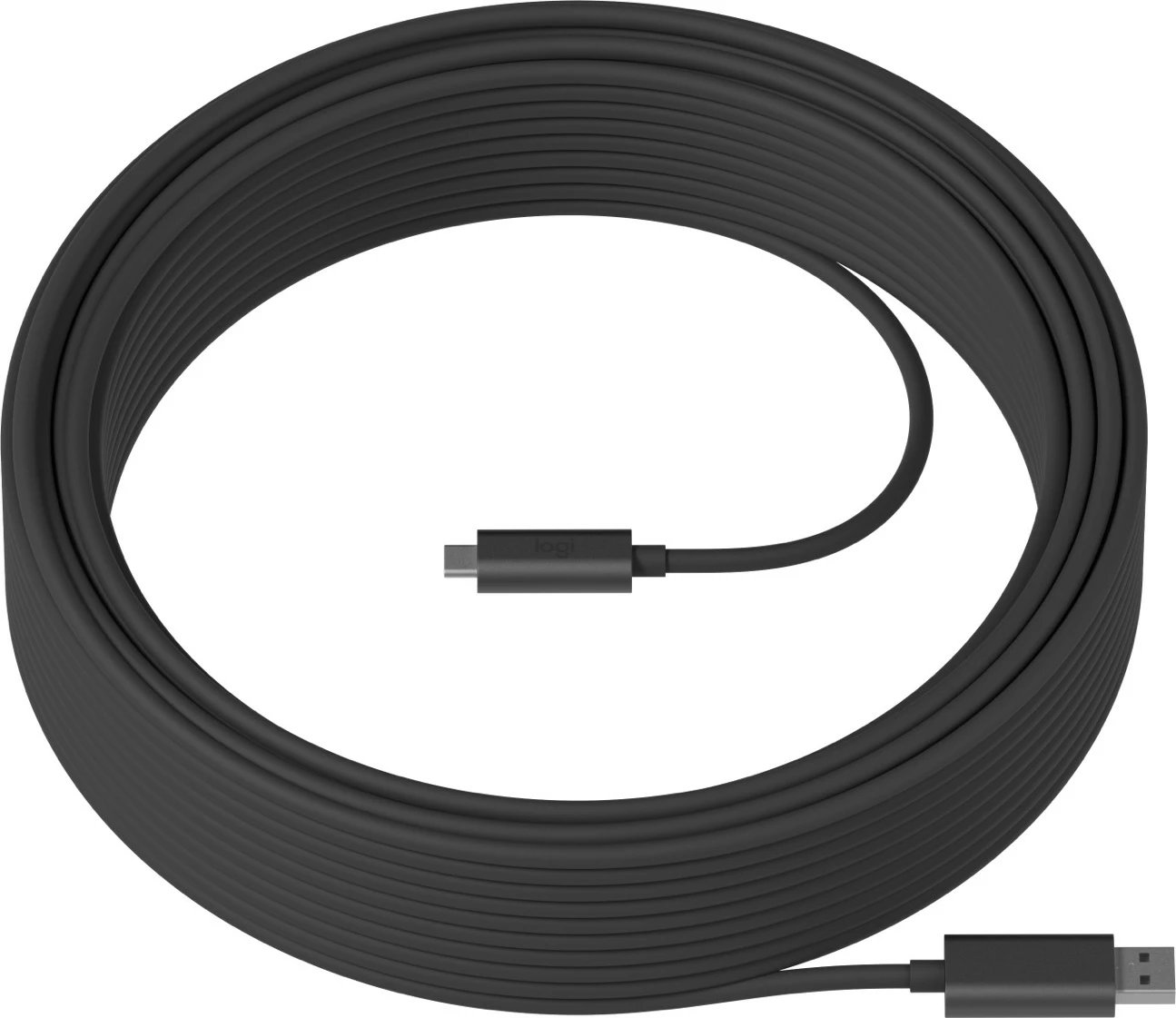 Logitech kabllo USB 10m, USB A në USB C, USB 3.2 Gen 2, 10 Gbit/s, Grafit